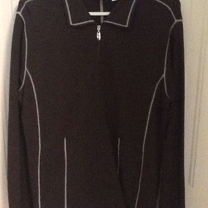 Brown Knit Jacket by Chico